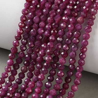 Natural Ruby Beads Strands G-K424-A01-4mm-1