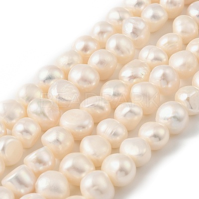 Natural Cultured Freshwater Pearl Beads Strands PEAR-P064-19J-04D-1