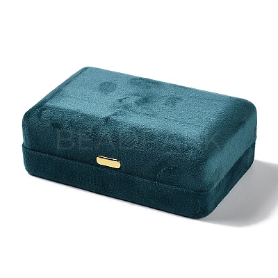 Rectangle Iron Covered with Velvet Jewelry Set Storage Boxes CON-K002-07C-1