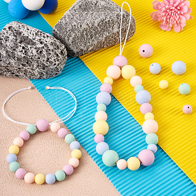 150Pcs 15 Styles Silicone Beads SIL-TA0001-25-1