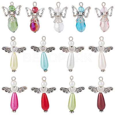 30Pcs 2 Style Alloy Pendants FIND-SC0004-06-1