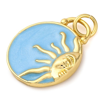 Brass Enamel Pendants X-KK-K339-04A-G-1