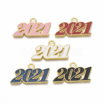 Alloy Enamel Pendants X-PALLOY-T078-03-1