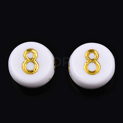 Plating Acrylic Beads X-PACR-R243-02-1