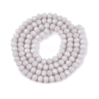 Opaque Solid Color Imitation Jade Glass Beads Strands EGLA-A044-P4mm-D19-1
