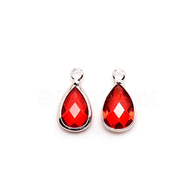 Faceted Glass Pendants FIND-WH0097-40A-1