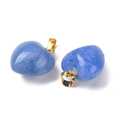 Dyed & Heated Natural Agate Pendants G-I311-A48-P-1