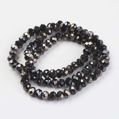 Electroplate Opaque Glass Beads Strands EGLA-A034-P2mm-P01-1