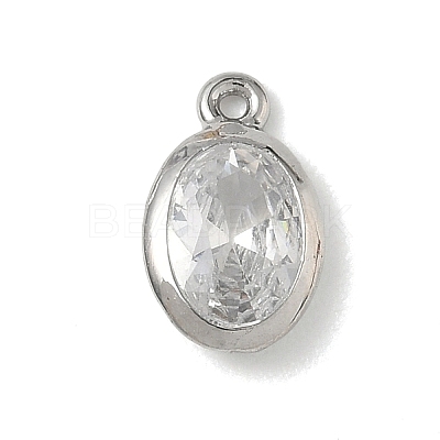 Brass Pave Cubic Zirconia Charms KK-CBA74BF-02P-04-1