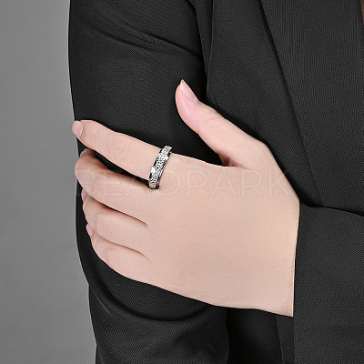 Simple Style 304 Stainless Steel Rotating Finger Rings FS-WGCAB4E-03-1