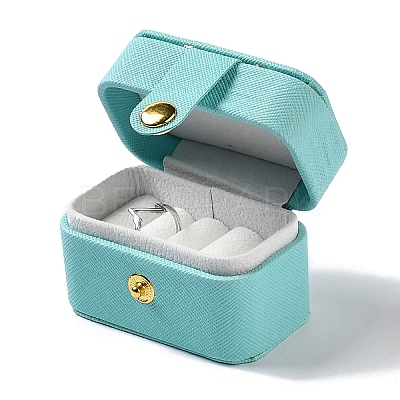 Rectangle PU Leather Jewelry Ring Storage Boxes CON-K002-06C-1