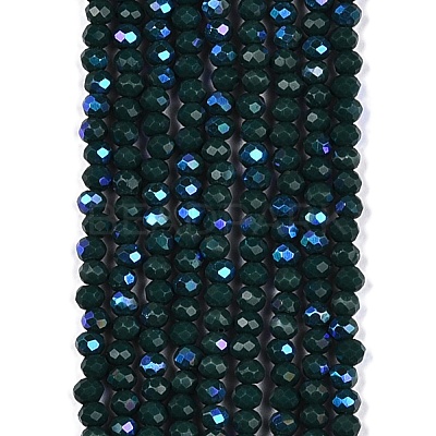 Electroplate Opaque Solid Color Glass Beads Strands EGLA-A044-P3mm-L12-1
