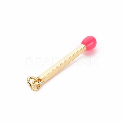 Brass Enamel Pendants KK-S362-032F-NR-1