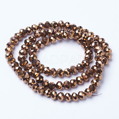 Electroplate Transparent Glass Beads Strands EGLA-A034-T3mm-UA04-1