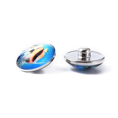 Brass Jewelry Snap Buttons BUTT-WH0028-01B-1