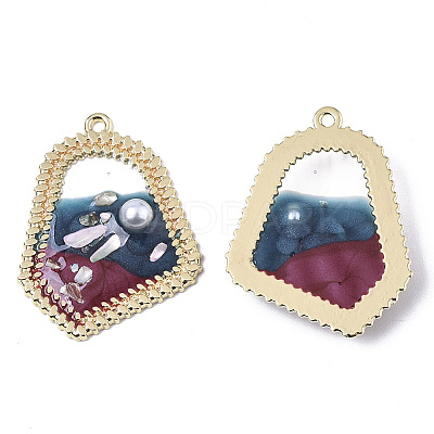 Epoxy Resin Pendants RESI-S381-08B-1