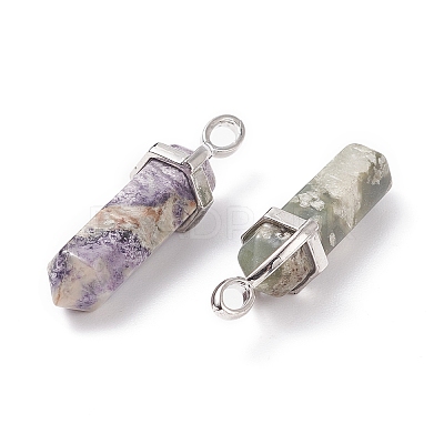 Natural Peace Jade Pointed Pendants X-G-M378-01P-A14-1