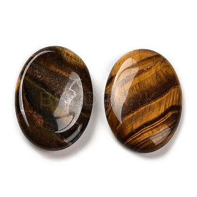 Natural Tiger Eye Oval Worry Stone G-R487-01D-1