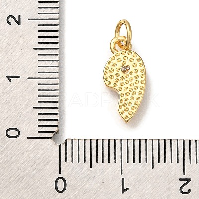 Rack Plating Brass Micro Pave Cubic Zirconia Pendants KK-I720-71G-03B-1