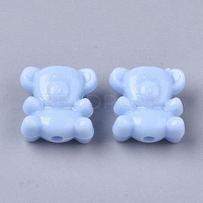 Opaque Acrylic Beads X-MACR-N008-05-1
