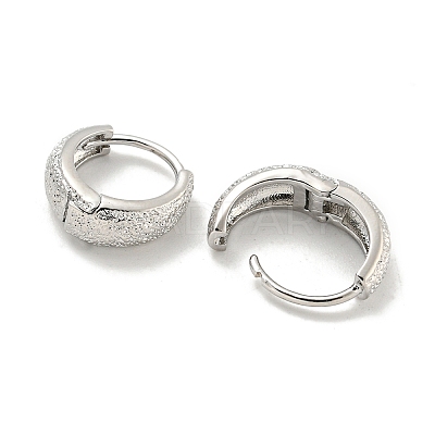 Thick Brass Hoop Earrings EJEW-L211-011M-P-1