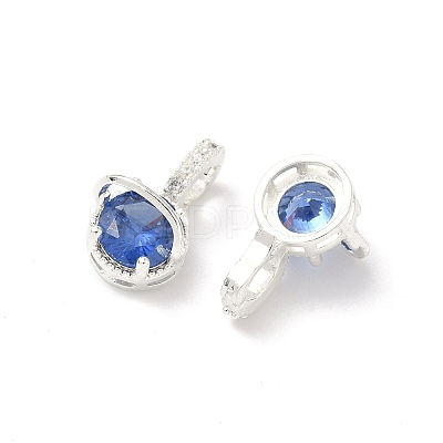 Brass Micro Pave Cubic Zirconia Pendants KK-Z139-04S-1