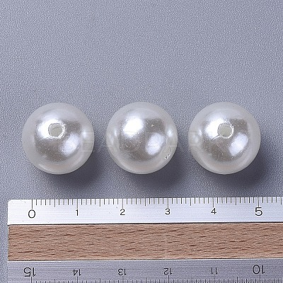 ABS Plastic Imitation Pearl Ball Beads MACR-A004-8mm-01-1