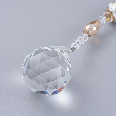 Faceted Crystal Glass Ball Chandelier Suncatchers Prisms AJEW-G025-A03-1