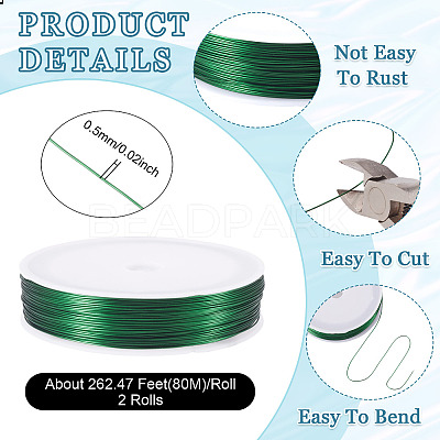 2 Rolls Baking Paint Iron Wire MW-TA0001-05B-01-1