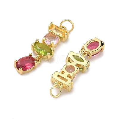 Brass Micro Pave Cubic Zirconia Pendants KK-H259-12A-G02-1