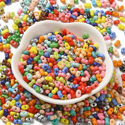 Baking Paint Glass Seed Beads SEED-K009-01A-01-1