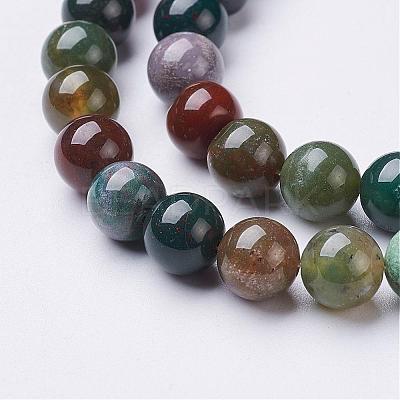 Natural Indian Agate Beads Strands GSR002-1
