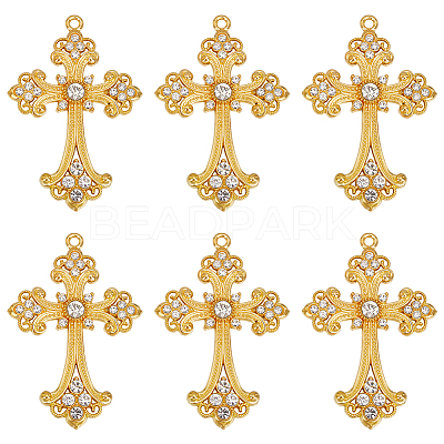 6Pcs Alloy Big Gothic Pendants ALRI-UN0001-05-1