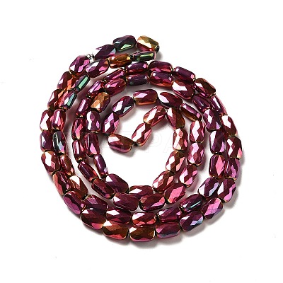 Electroplate Glass Beads Strands X-EGLA-F150-FP01-1