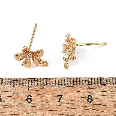 SHEGRACE Brass Micro Pave Cubic Zirconia Earring Stud Earring Findings XGRQ6M743-909G-1
