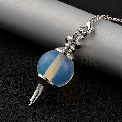 Opalite Sphere Dowsing Pendulums X-BJEW-E292-A11-1