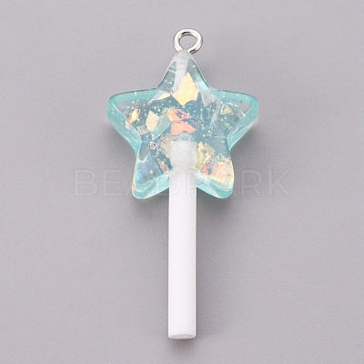 Resin Pendants RESI-K008-B04-1