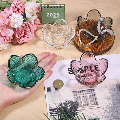 4Pcs 4 Colors Glass Bowl for Food Fruits AJEW-CA0004-93-1