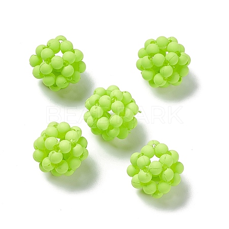 Handmade Plastic Woven Beads KY-P015-04F-1