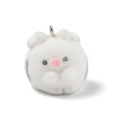 Flocky Resin Pendants FIND-A061-02H-1