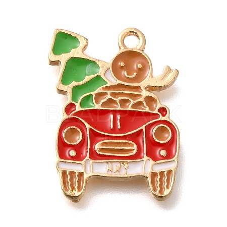 Christmas Theme Alloy Enamel Pendants LS-ENAM-Q509-02KCG-15-1