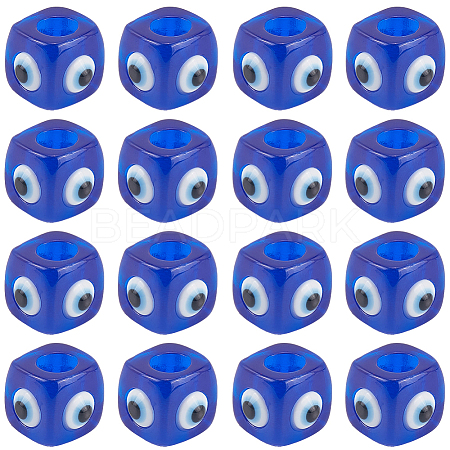 30Pcs Resin Evil Eye European Beads RESI-SC0006-12-1