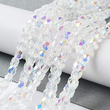 Electroplate Glass Beads Strand EGLA-J041-4mm-AB01-1