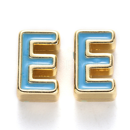 Rack Plating Alloy Enamel Beads ENAM-S122-033E-NR-1