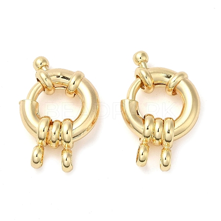 Brass Spring Ring Clasps X-KK-C028-04G-1