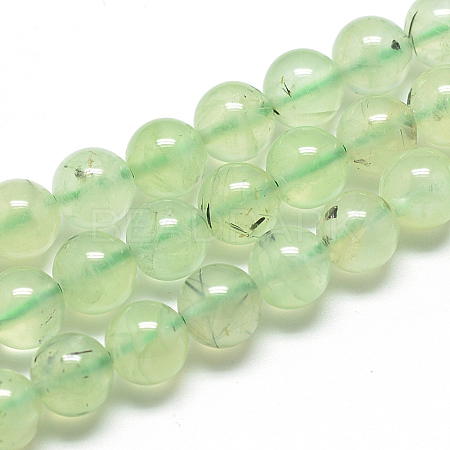 Natural Prehnite Beads Strands G-S263-4mm-04-1