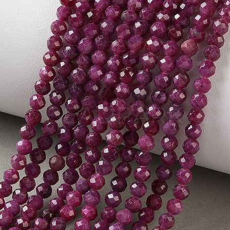 Natural Ruby Beads Strands G-K424-A01-4mm-1