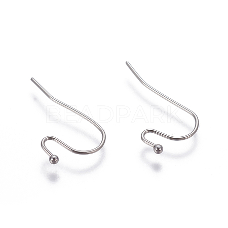 304 Stainless Steel Earring Hooks STAS-G190-08P-1