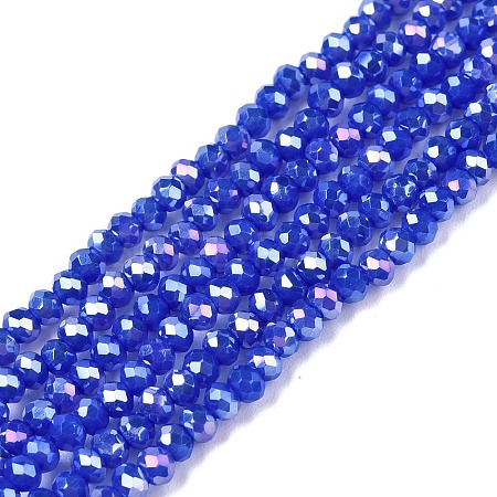 Electroplate Glass Beads Strands EGLA-A044-P1mm-B32-1