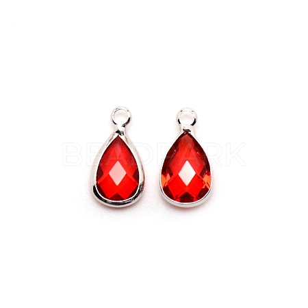 Faceted Glass Pendants FIND-WH0097-40A-1